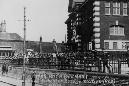 Troops at Rochester Bridge Station Strood